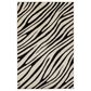 Central Oriental Terrace Tropic Jayla 6"7" x 9"6" White and Black Area Rug, , large
