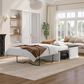 Richlands Furniture Soren Lift Top Dream Console with Twin Convertible Bed in White and Brown, , large