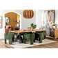 Stone Haven Orion/Stella Dining Table in Natural Finish and 6 Dining Chairs in Rainforest, , large