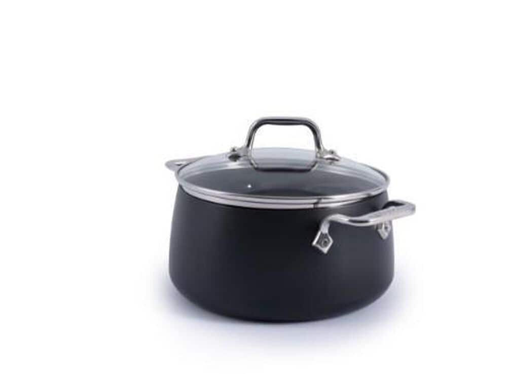 All-Clad HA1 Expert 4-Quart Nonstick Soup Pot with Lid in Black, , large