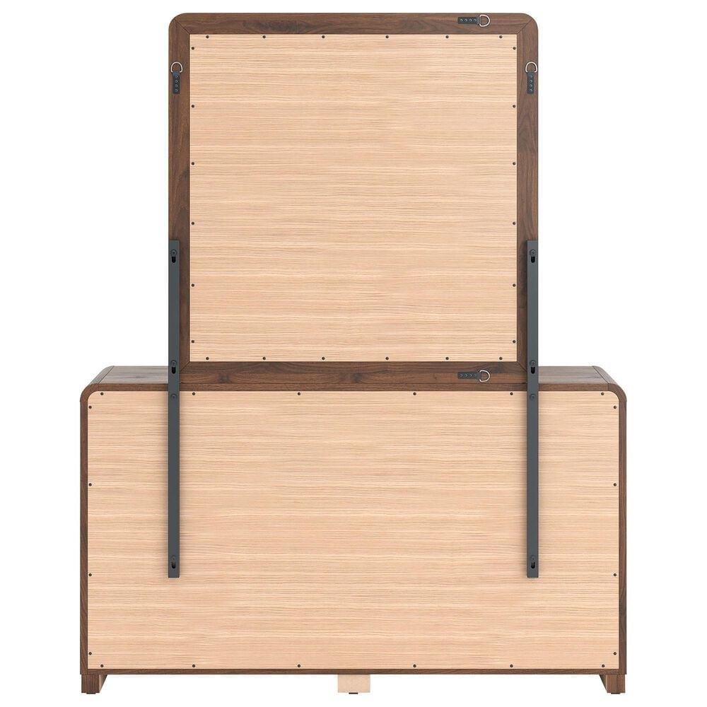 Ashley Fortlorn 4-Piece California King Bedroom Set in Walnut Brown with LED Light, , large