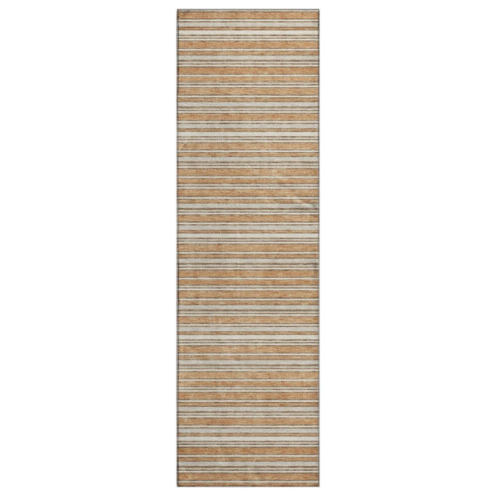 Dalyn Rug Company Soft Essentials Striped Copper 2"3" x 7"6" Indoor/Outdoor Runner, , large
