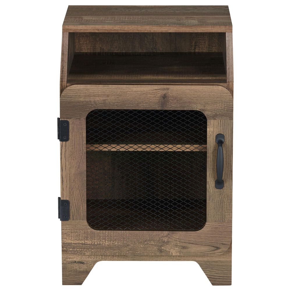 Furniture of America Naylor End Table in Reclaimed Oak, , large