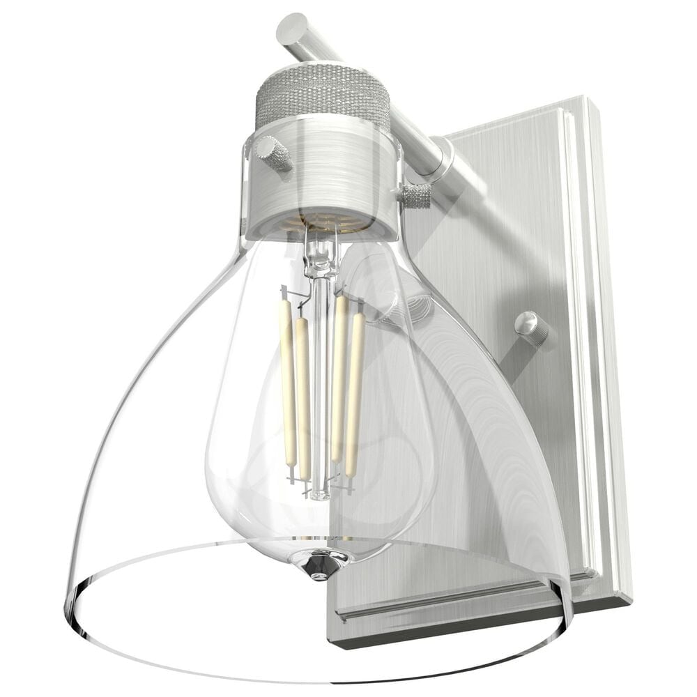 Hunter Van Nuys 1-Light Wall Sconce in Brushed Nickel, , large