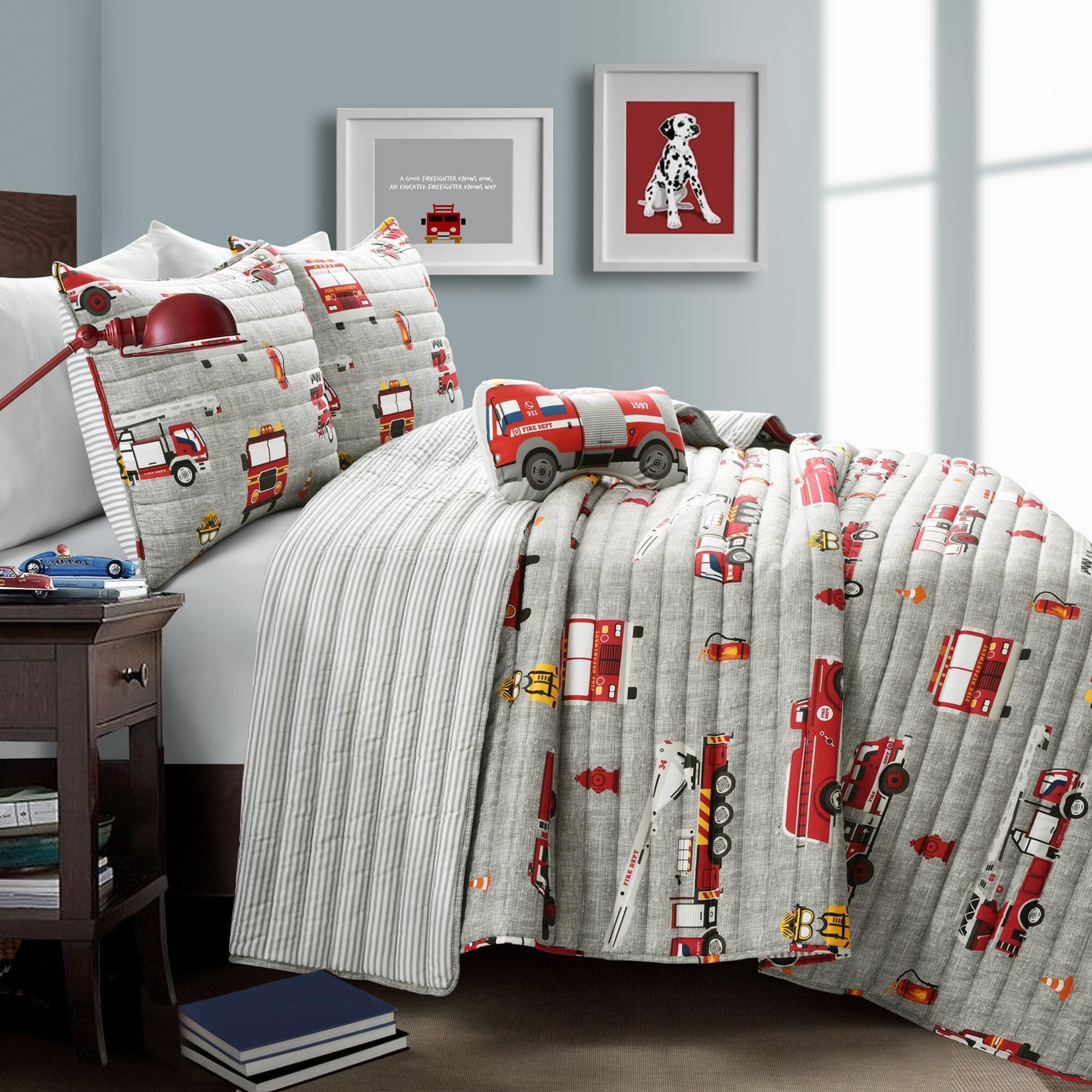 Fire truck cheap quilt cover