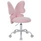 Impressions Vanity Kids" Alexia Swivel Vanity Chair with Pink Cushion in Silver, , large