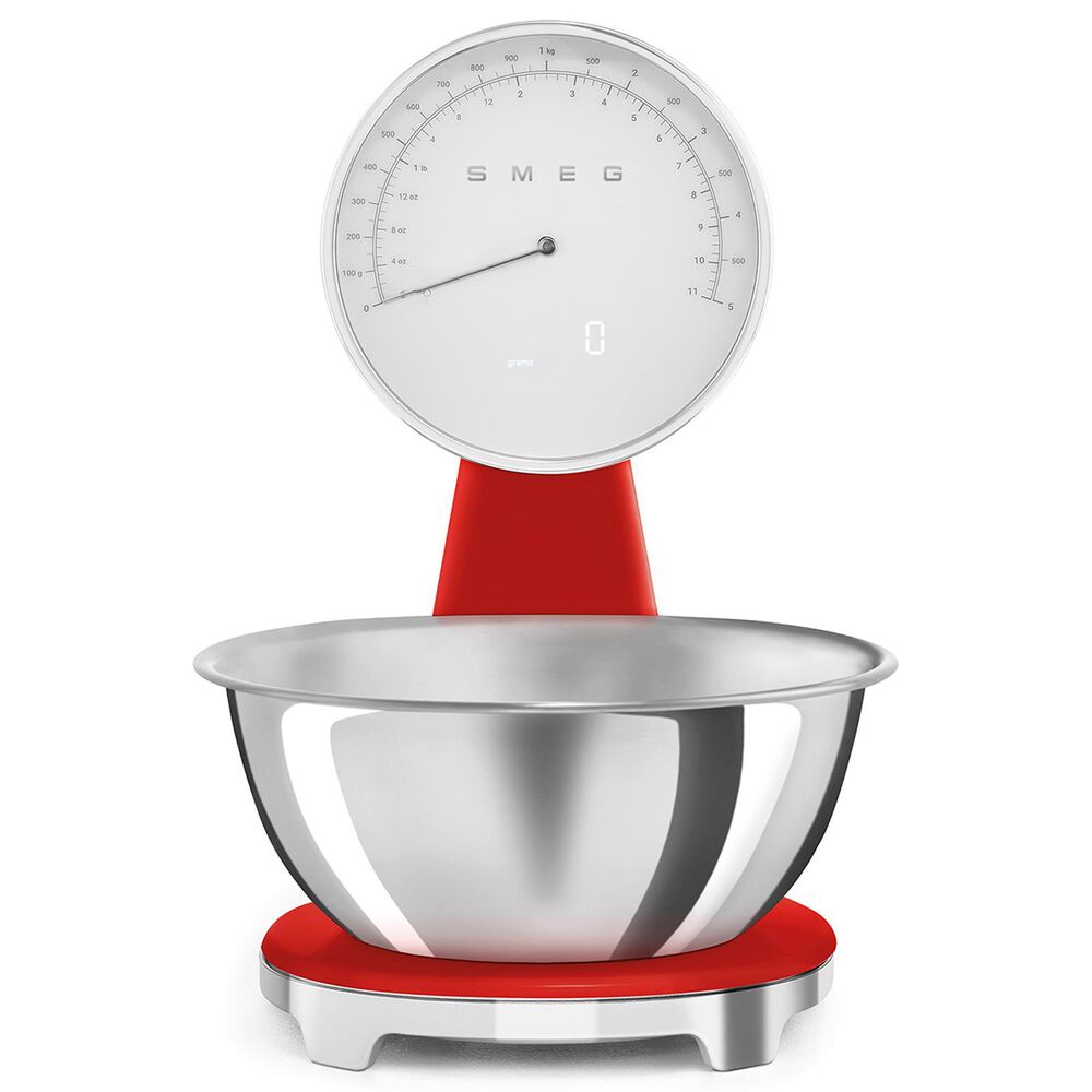 SMEG 50&#39;s Retro Style Kitchen Scale in Red and Chrome, , large