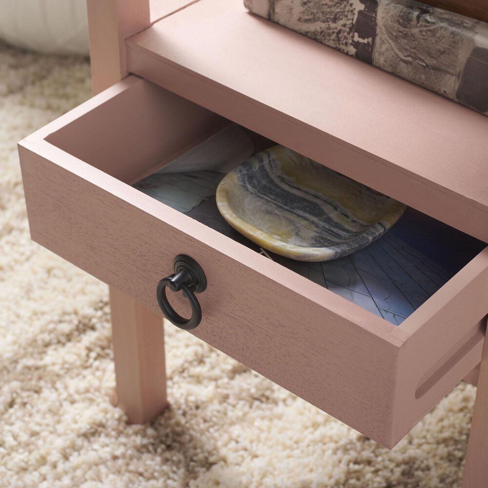 Safavieh Darlyn One Drawer Accent Table in Pink, , large