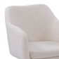 Linon Home Decor Rylen Office Chair with White Cushion in Silver, , large