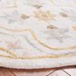 Safavieh Micro-Loop MLP381A 5" Round Ivory and Gray Area Rug, , large