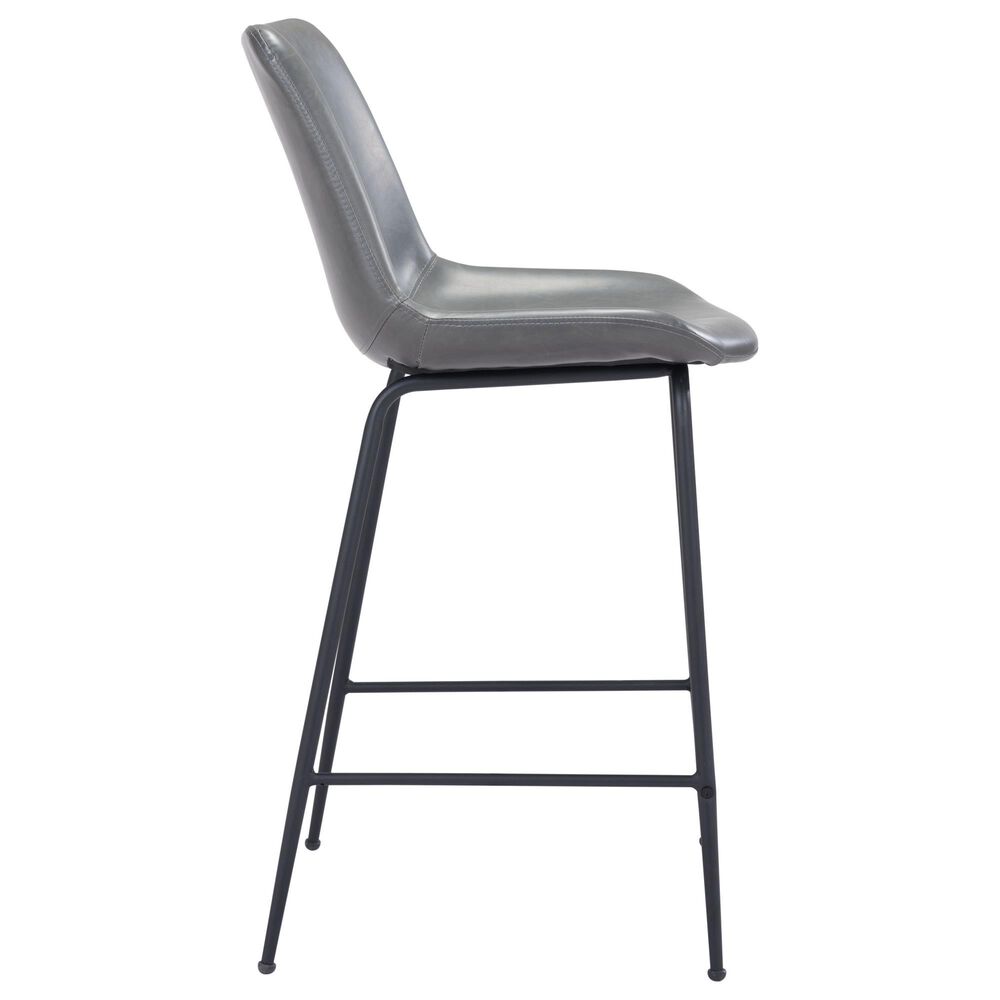 Zuo Modern Byron Counter Chair in Gray/Black, , large