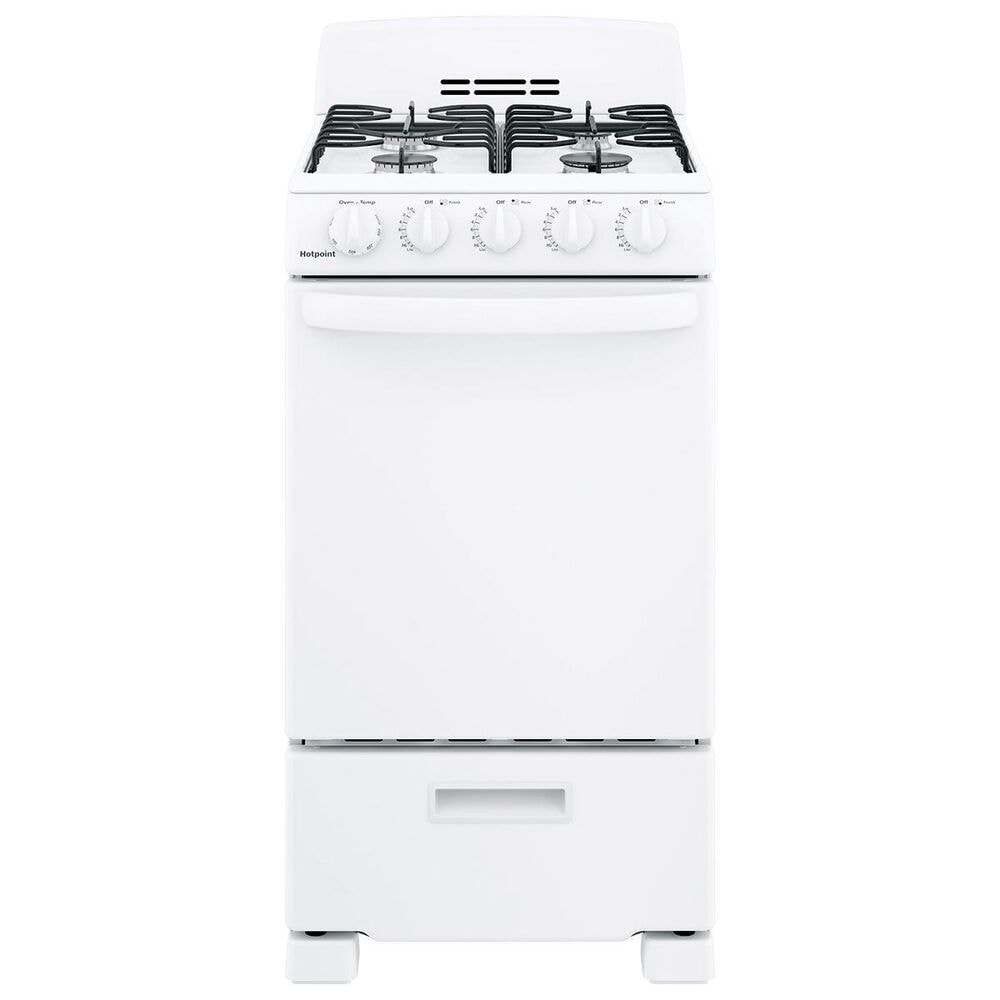 Hotpoint 20" Front-Control Gas Range in White, , large
