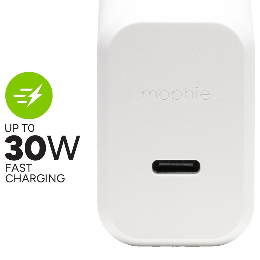 Mophie 30W USB-C GaN Wall Charger in White, , large