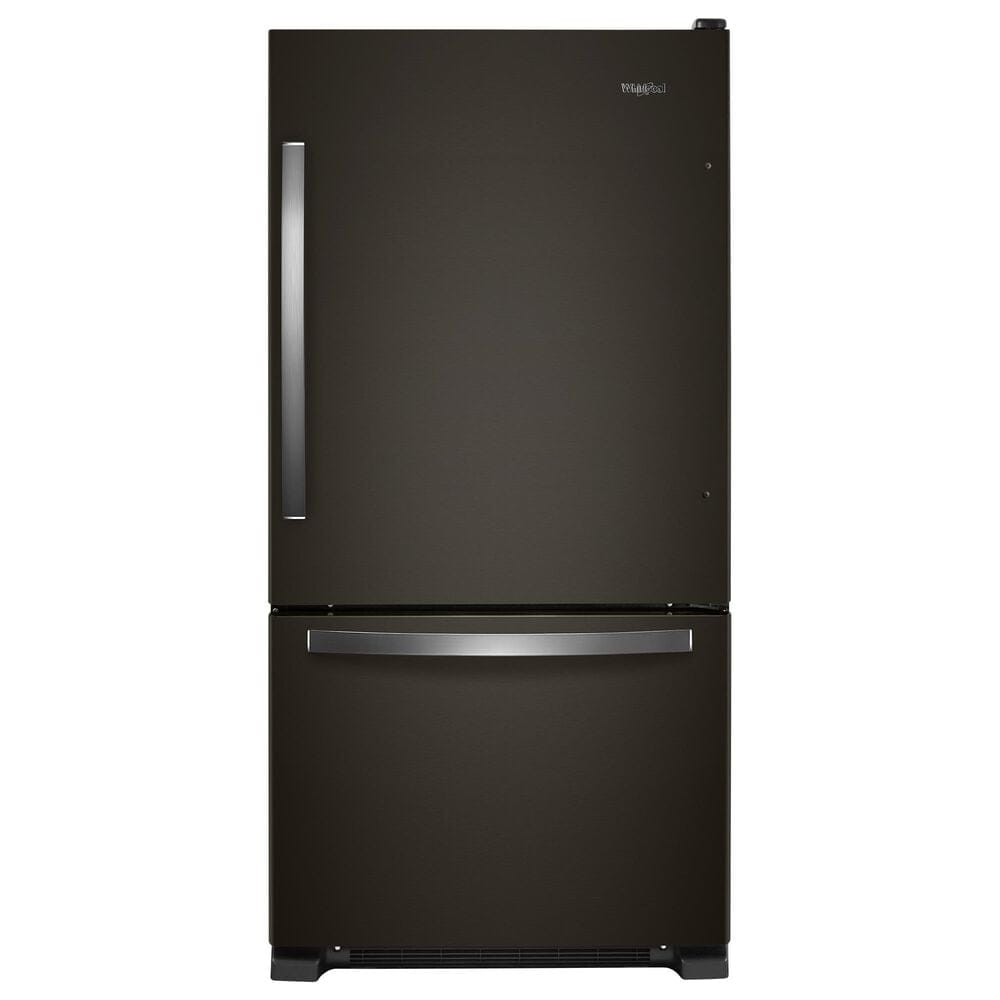 Whirlpool 22.1 Cu. Ft. Bottom Freezer Refrigerator in Black Stainless, , large