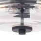Vaxcel Toledo 2-Light Flush Mount in Matte Black, , large