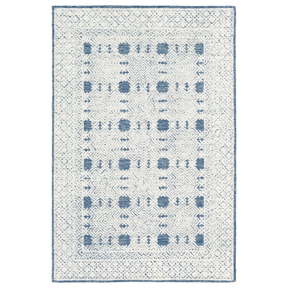 Surya Louvre LOU-2300 4" x 6" Navy, Cream and Ice Blue Area Rug, , large