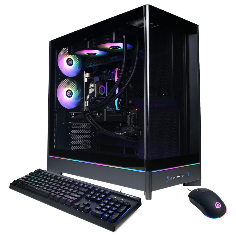 CyberPowerPC Gamer Supreme Gaming Desktop | Intel Core i7-14700F - 16GB RAM - AMD Radeon RX 9060 XT Graphics - 2TB SSD in Black, , large