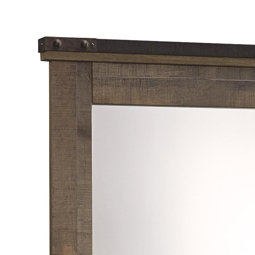 Ashley Trinell Rectangular Mirror in Brown, , large