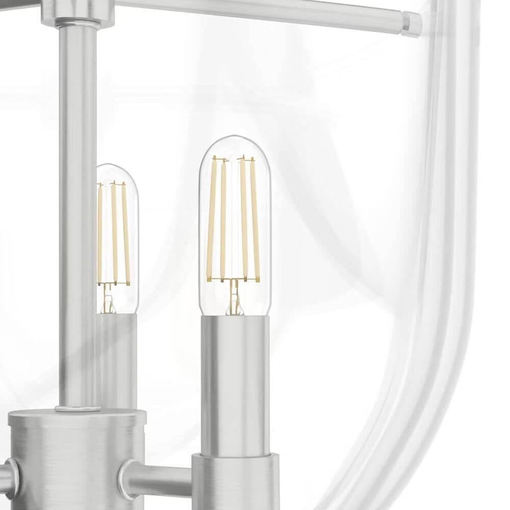 Hunter Sacha 3-Light Semi-Flush Mount in Brushed Nickel, , large