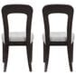Hearth and Haven Upholstered Side Chair with Gray Cushion in Dark Brown (Set of 2), , large