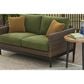 Ashley Horizon Hall Outdoor Loveseat with Green Cushion in Brown, , large