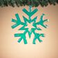 The Gerson Company 18.3" USB Electric Lighted Hanging Holographic Snowflake with Remote Control in White, , large