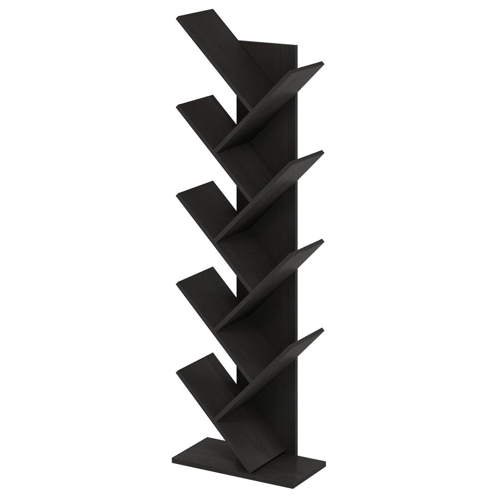 HOMLUX 9-Tier Shelf Tree Bookcase in Espresso, , large