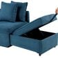 Furniture of America Woburn Convertible Chaise Lounger with Caster in Blue, , large
