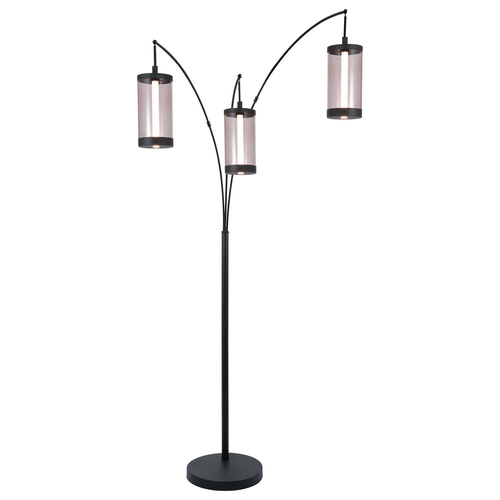 Lite Source Felix LED 3-Lite Arch Floor Lamp in Black, , large