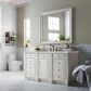 James Martin Vanities Bristol 60" Single Bathroom Vanity in Bright White with 3 cm Victorian Silver Quartz Top and Rectangular Sink, , large
