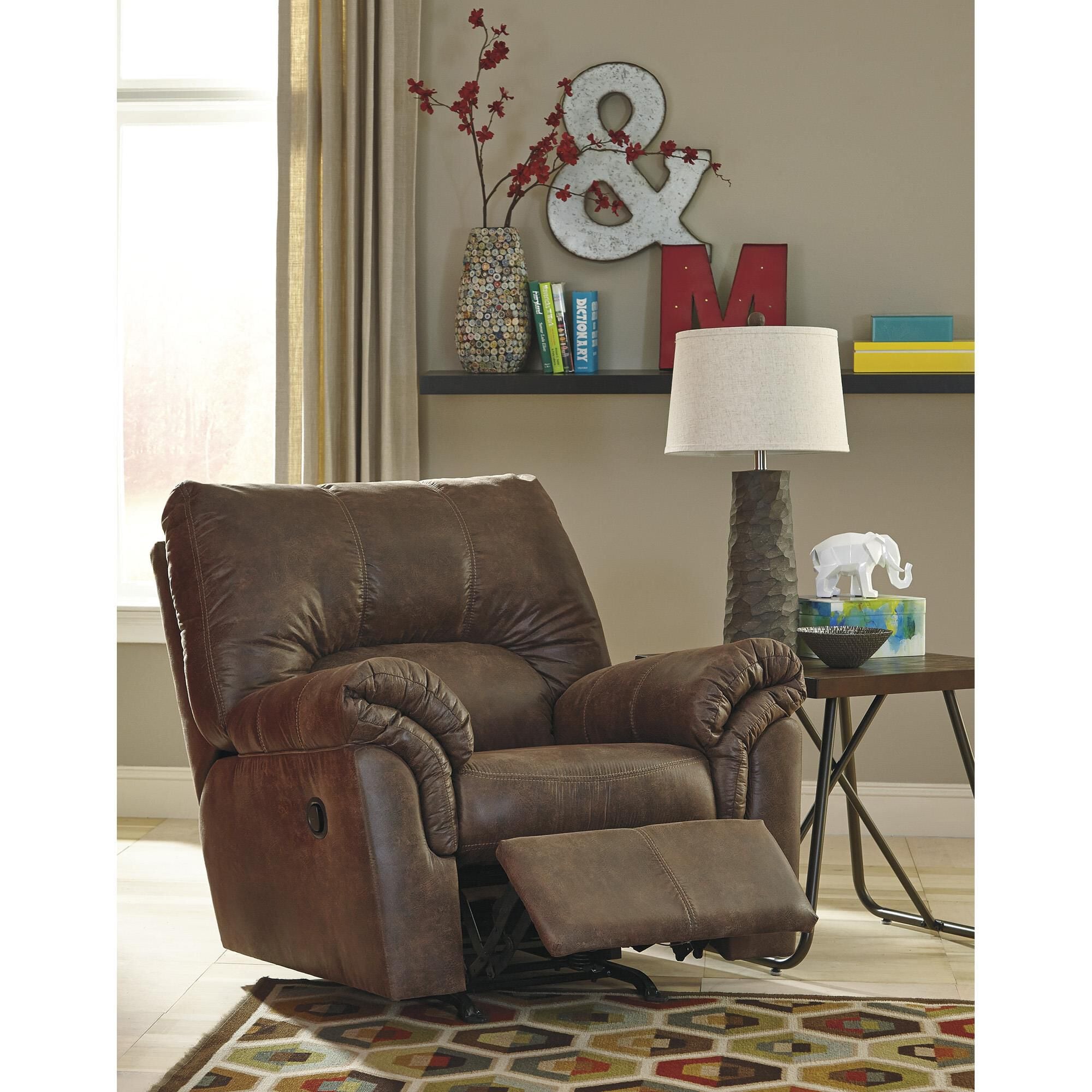 Flash furniture contemporary kelly super soft microfiber rocker store recliner