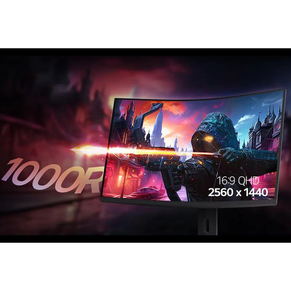 LG 32&quot; UltraGear QHD 1440p 180Hz Curved Gaming Monitor in Black, , large