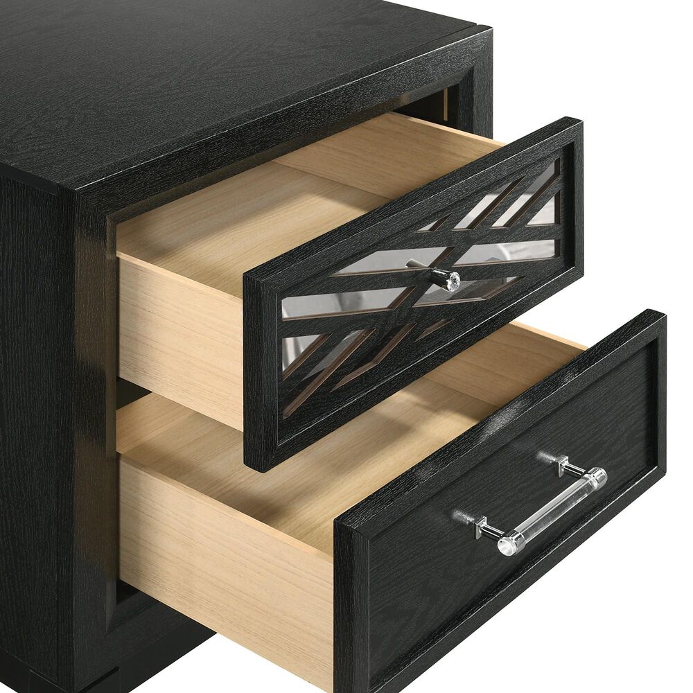 New Heritage Design Obsidian 4-Piece King Bedroom Set in Black, , large