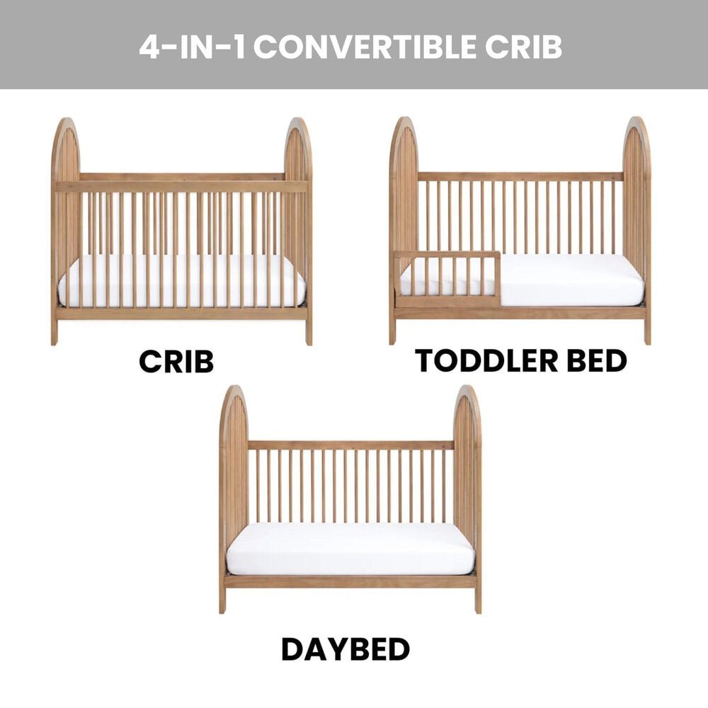 Oxford Baby Everlee 3-In-1 Convertible Crib in Honey, , large