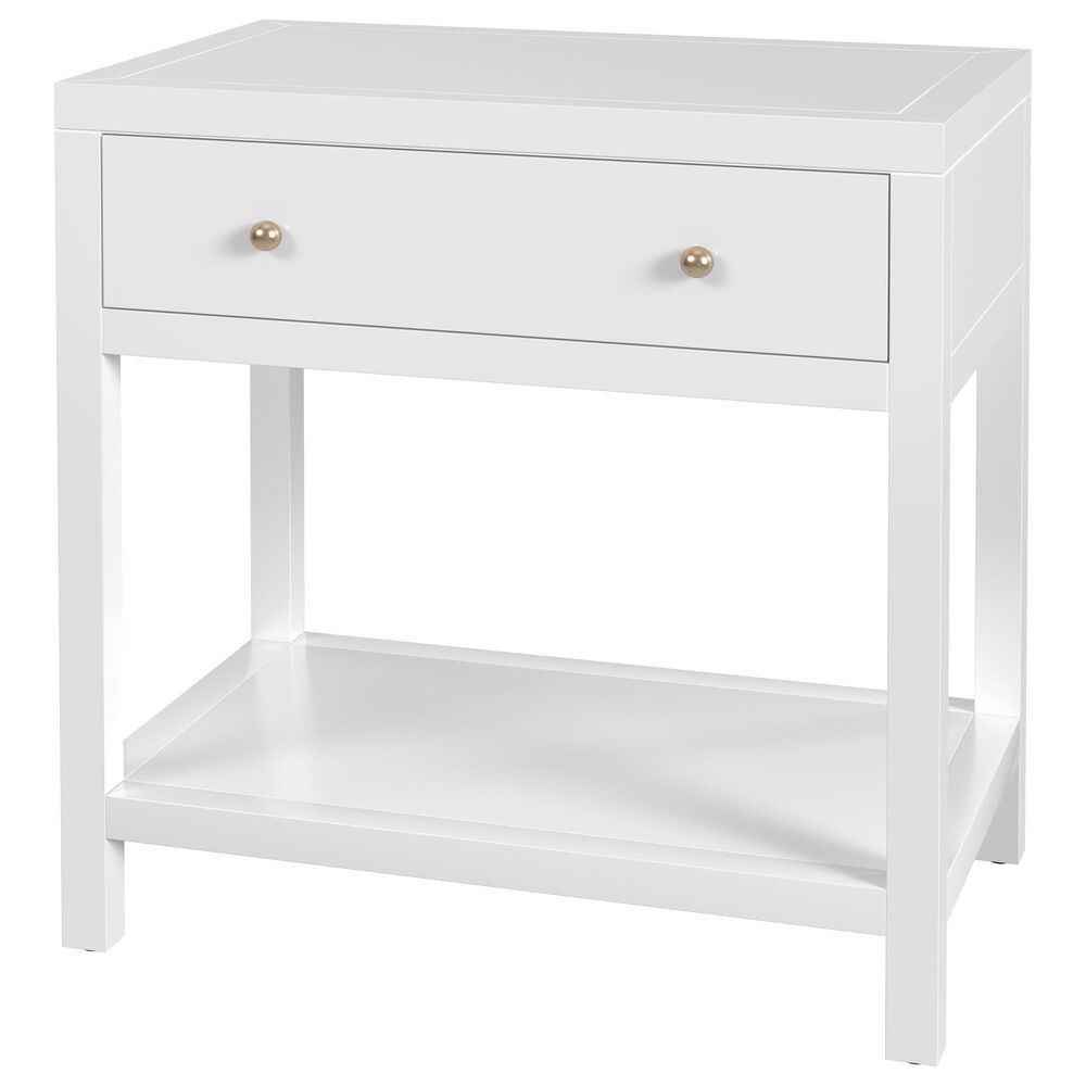 Butler Specialty Company Nora 1-Drawer 30" Nightstand in Smooth White, , large