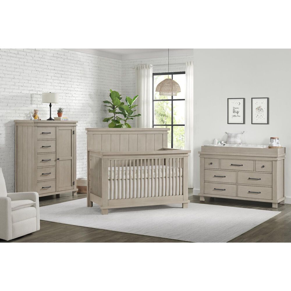 M Design Village Hampton 5-Drawer Chifferobe in Stone Wash, , large