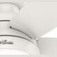 Hunter Lilliana 44" Ceiling Fan with LED Lights in Fresh White, , large