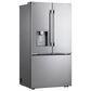 LG 23.7 Cu. Ft. 3-Door French Door Refrigerator with Zero Clearance in PrintProof Stainless Steel, , large