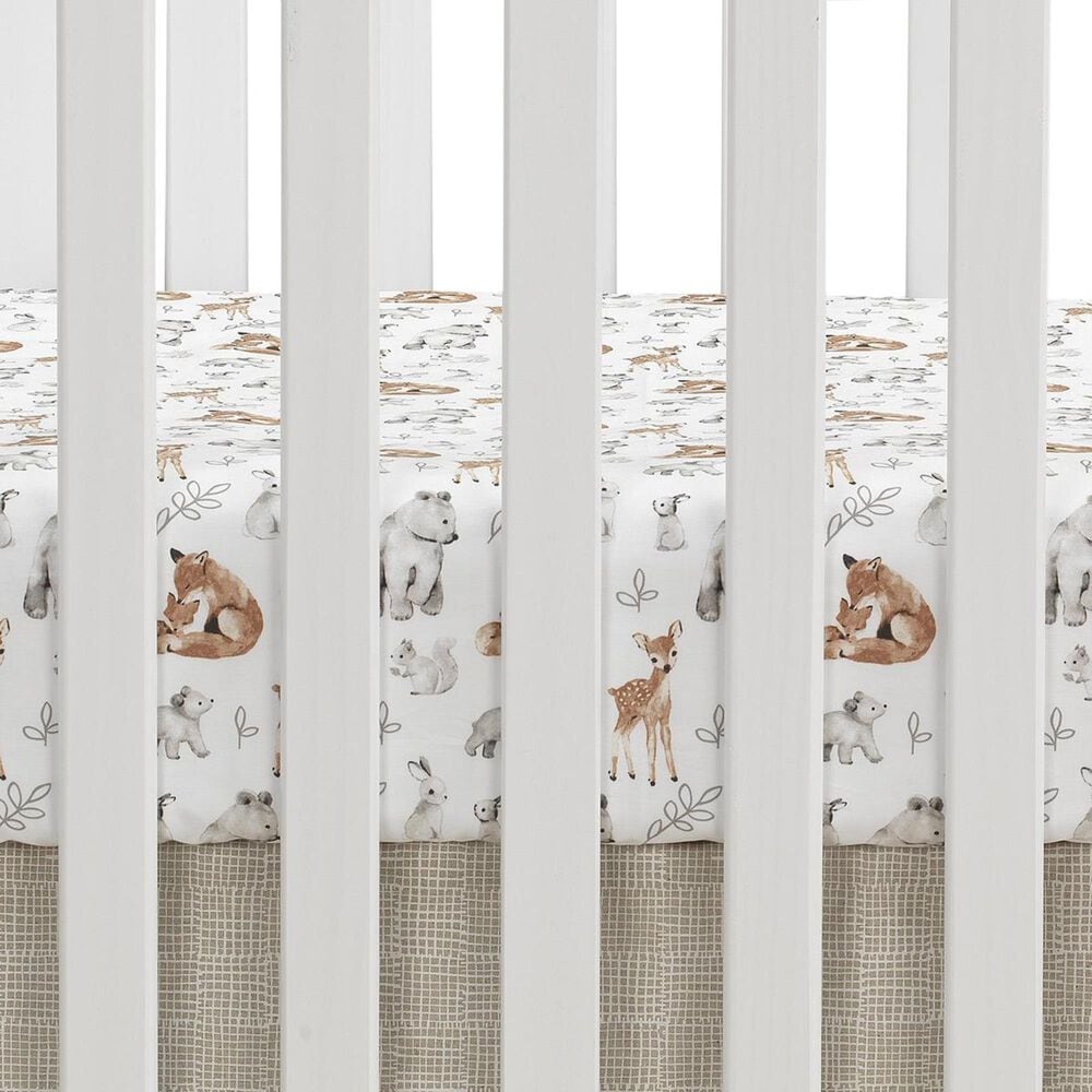 Lambs and Ivy Animals 4-Piece Nursery Crib Bedding Set in Beige, , large