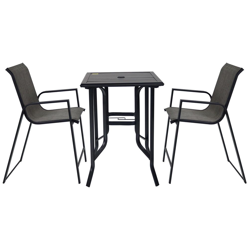 Redline Creation Inc. 3-Piece Metal Bar Height Set in Matte Black, , large