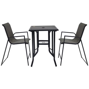 Redline Creation Inc. 3-Piece Metal Bar Height Set in Matte Black, , large