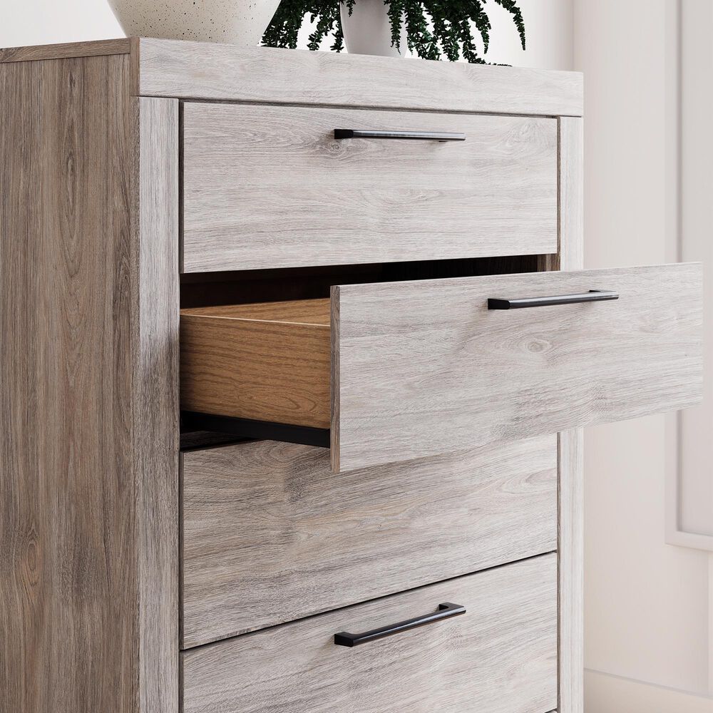 Ashley Broachmyn 5 Drawer Chest in Light Gray, , large