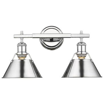 Golden Lighting Orwell CH 2-Light Bath Vanity in Chrome with Chrome Shade, , large