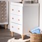 Babyletto Lolly 3 Drawer Changer Dresser with Removable Changing Tray in White and Natural, , large