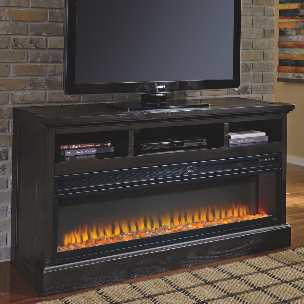 Signature Design by Ashley Wide Fireplace Insert in Black, , large