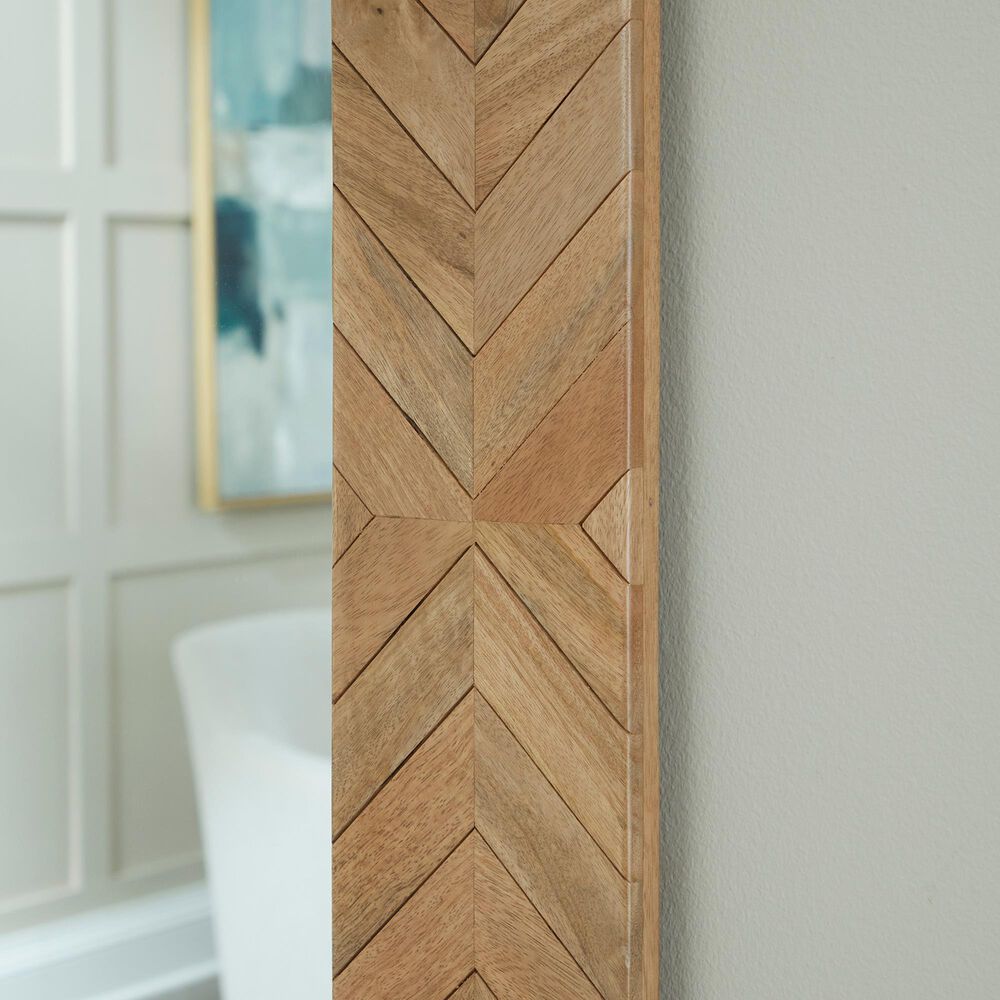 Ashley Waylane Floor Mirror in Light Brown, , large