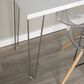 Walker Edison Hairpin 42" Writing Desk in Chrome and White, , large