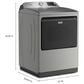 Maytag 5.3 Cu. Ft. Smart Pet Pro Top Load Impeller Washer and 7.4 Cu. Ft. Gas Smart Top Load Dryer Laundry Pair in Classic Silver, , large