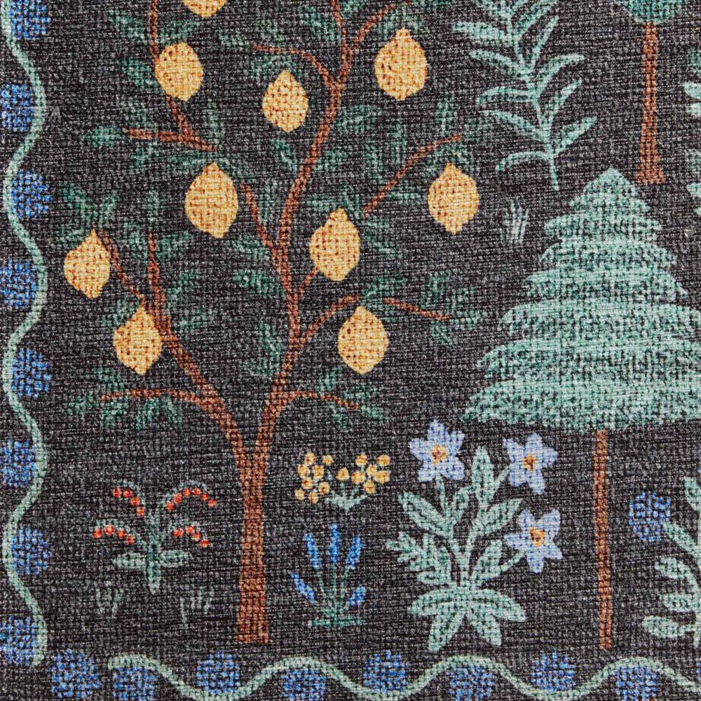 Rifle Paper Co. Menagerie MEN-02  2&#39;3&quot; x 5&#39; Black Area Rug, , large