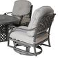 Gathercraft Macan 5-Piece Fire Pit Set in Silver and Gray, , large